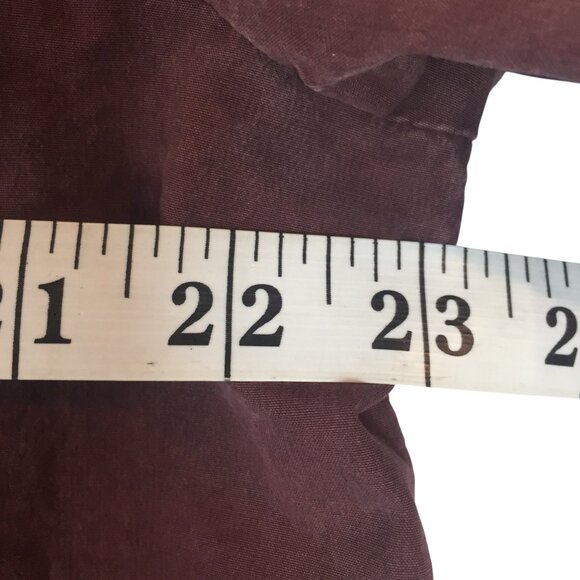 Lucky Brand Womens Anorak Barn Jacket Size 1X Burgundy Cotton Twill Pockets - Picture 5 of 12